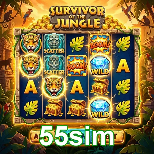 Ilustração de Explore os slots no 55sim com recompensas VIP exclusivas
