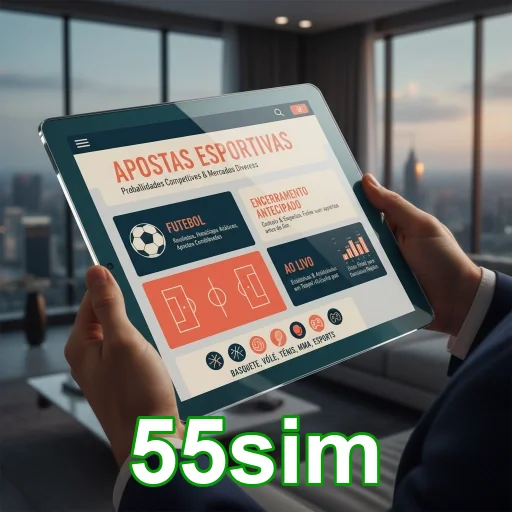 Ilustração de Explore a Diversão de Jogos e Slots na 55sim