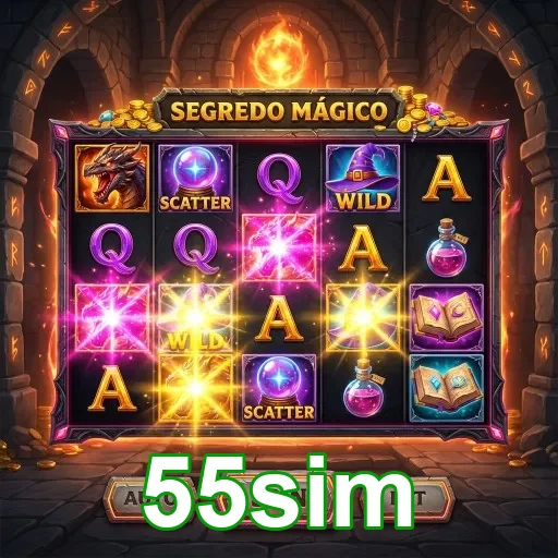 Ilustração de Explore a Diversão de Jogos e Slots na 55sim